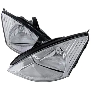 2000-2004 Ford Focus Factory Style Crystal Headlights (Chrome Housing/Clear Lens)