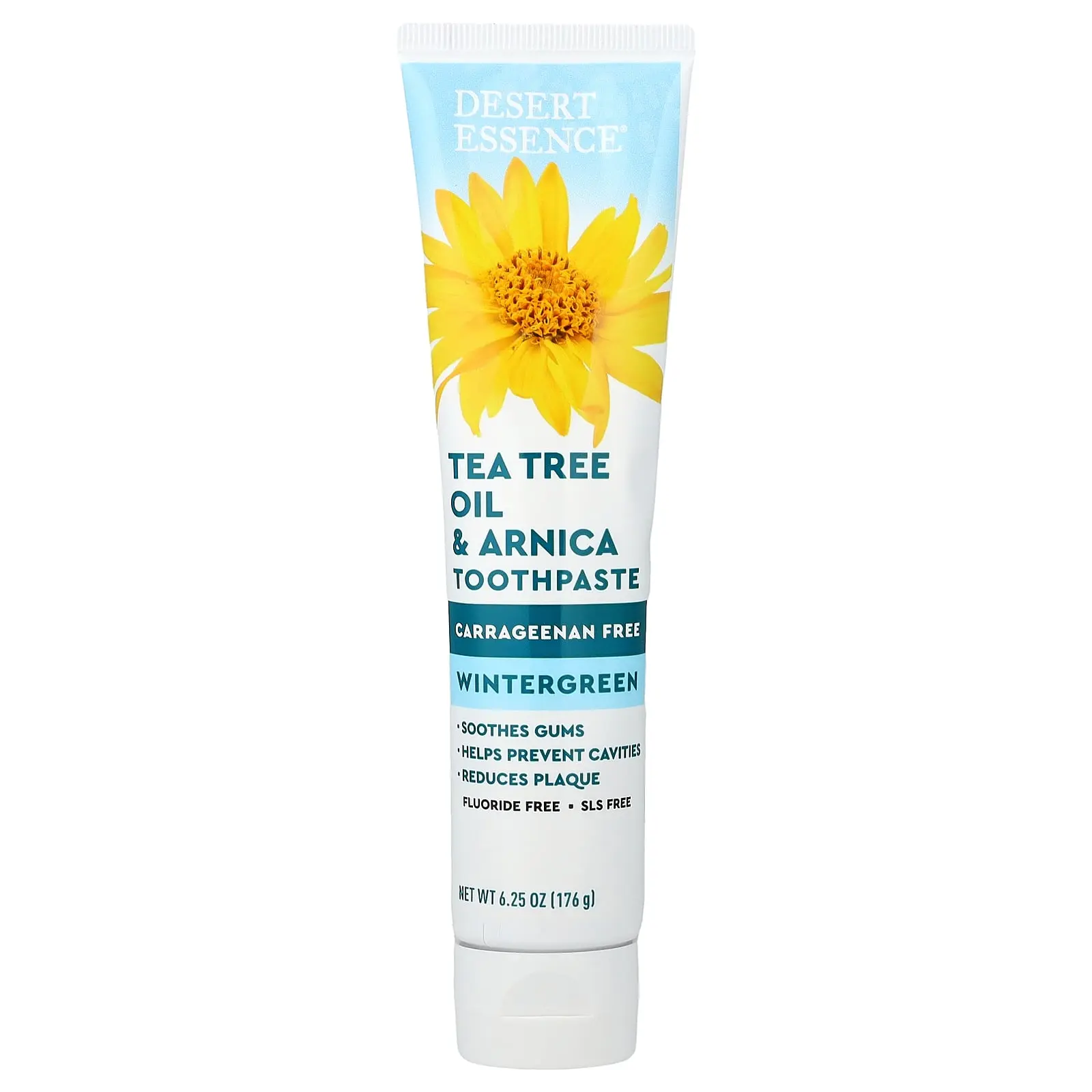 Desert Essence Tea Tree Oil & Arnica Toothpaste, Wintergreen,  6.25 oz (176 g)