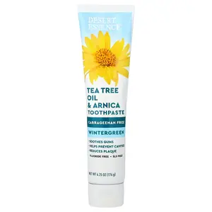 Desert Essence Tea Tree Oil & Arnica Toothpaste, Wintergreen,  6.25 oz (176 g)