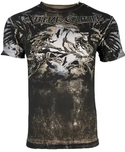 Xtreme Couture by Affliction Men's T-Shirt Army Crewneck Menswear