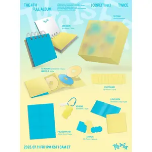 TWICE - THIS IS FOR [CONFETTI ver.]  [COMPACT DISC - CD] Keychain, Photos, Poster, Stickers, With Book