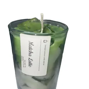 Macha Latte and Hazelnut Coffee Candle - soy wax 7oz