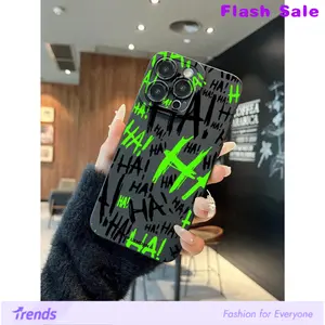 for iPhone 17 ProMax Slim Compatible With IPhone 16 Case - Joker Haha Design - Cool Case For Men - Superhero Villain Designer Cover - Slim And Flexible (Jok3ster Green) Gift For Birthday, Mother, Family, Friends, Boyfriend, Girlfriend