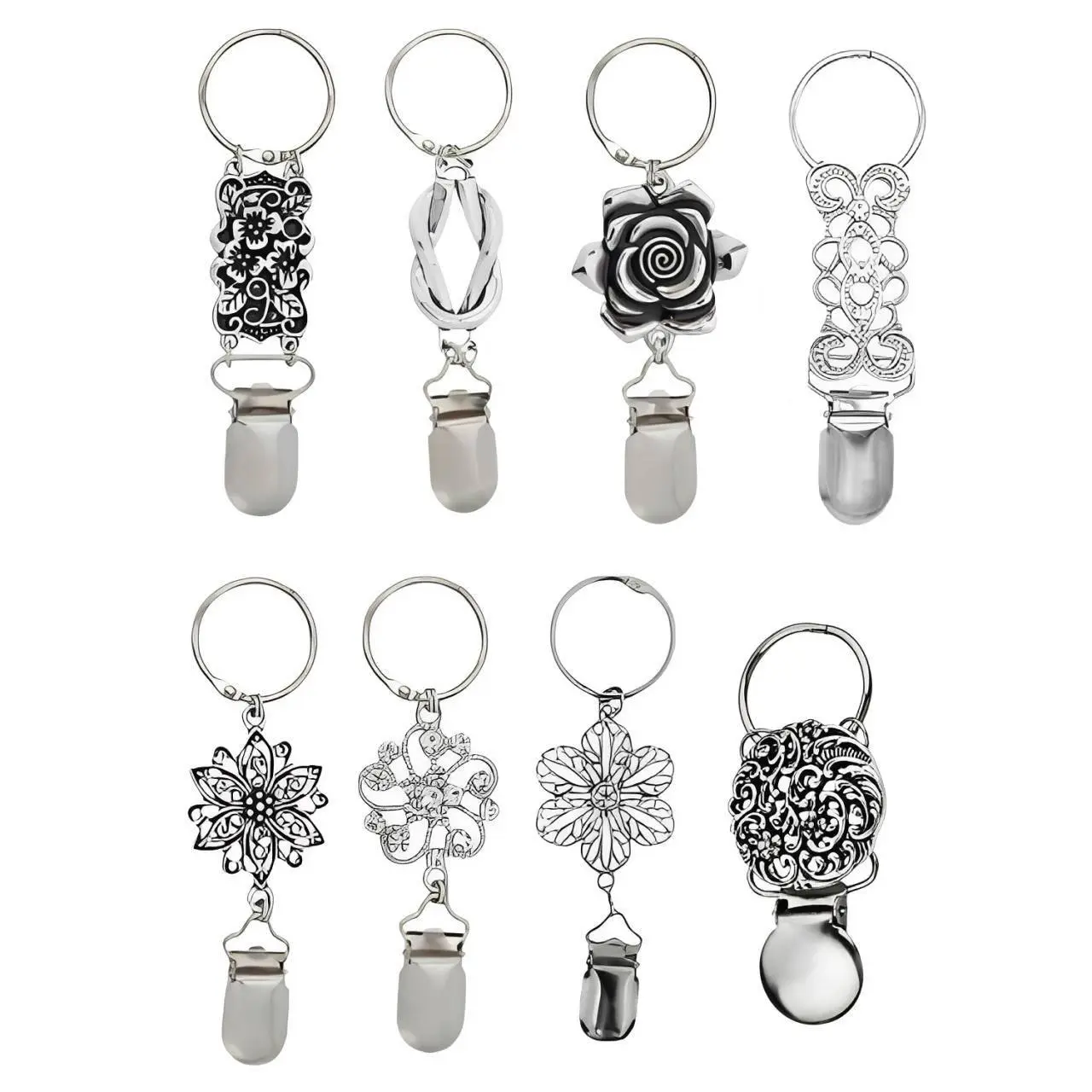 8Pcs Hat Clips for Travel, Metal Vintage Backpack Clips for Hanging, Beach Vacation Cruise Essentials Accessory for Travel Handbag Backpack Luggage Shawl