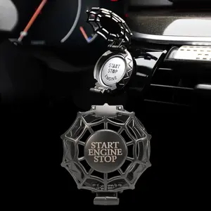 Push Start Button Cover Universal for   Press Engine Start Stop Button Cap Trim Anti-Scratch Engine  Ring Protective Cover Universal for  Accessories (Black)