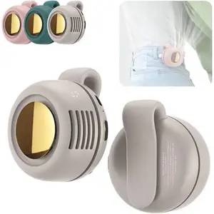 Portable Silent Mini Bladeless Electric Fan,Adjustable 3-speed Suspended Waist Fans,Phone Cooling Fan,Personal Fan,Rotating BodyFan,Wearable Fan Suitable for Outdoor Travel,fathersdaygift,rechargeable personal fan,handheld turbo fan,Perfect Gift