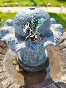 Soteris The Robo Griffin| Fursona pin Adopt- Mech Hybrid Bird / Avian / Robot/ Android/ Furry Creature/ Enamel pin