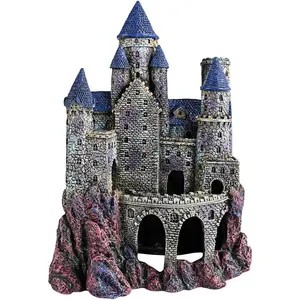 Age-of-Magic Wizard’s Castle Aquarium Décor – Resin for Freshwater and Saltwater Fish Tanks – Large (RRW8)