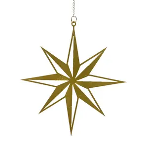 Gold Metal Star Ornament