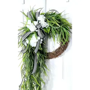 Everyday Wreath - 50" Bead Grass with Changeable Bows