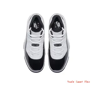 Jumpman White Leather & Black Patent Collectible Sports Shoes - Stealth Grail Edition
