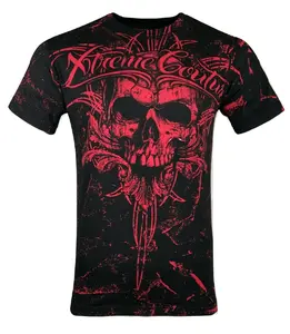Xtreme Couture By Affliction Men's T-Shirt VICTORY Skull Biker MMA Black S-5XL