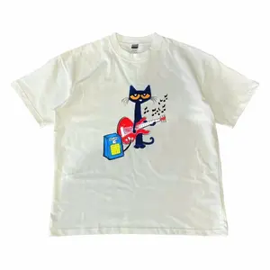[Sale off up to 65%] Pete the Cat Playing Guitar Shirt, Baby Tee Graphic Shirt - Menswear Top Tshirt Streetwear party's shirt