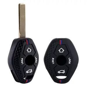 Silicone Shell Fob for BMW X5 E53 X3 F83 E46 E39 E38 E60 E63 E61 E64 Series 3 5 7 330i Z3 Z4 E85 E86 M5 325i Car Key Cover Case Cover Car Key Accessory