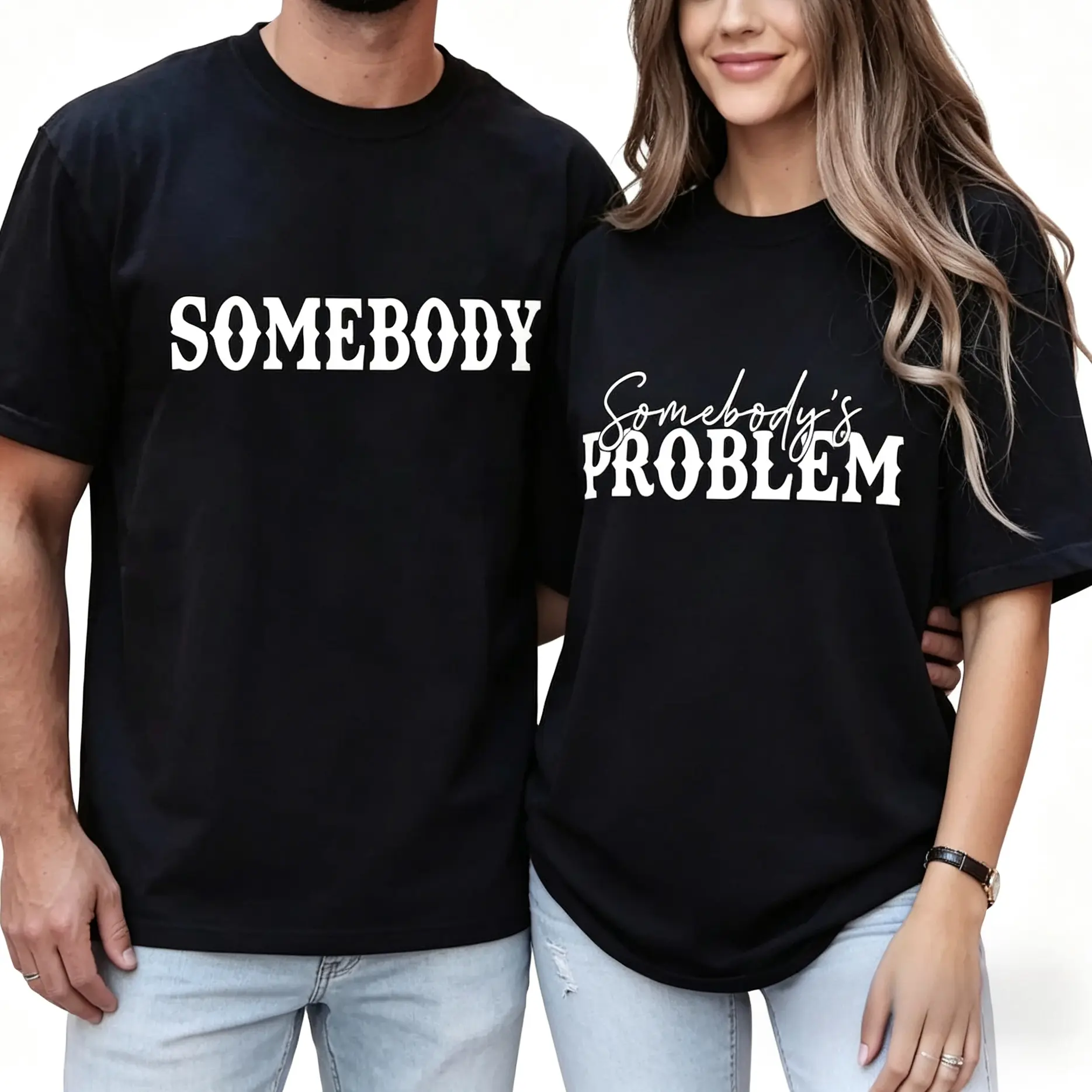 Somebody's Problem Shirts, Couples Matching Shirts, Somebody Shirt, Couple Shirt, Country Music Shirt, Country Song Lover Shirt, Couple Tees Casual Daily Wear Tee For Men & Women, Apparel