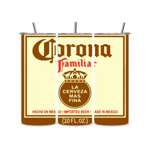 20 oz Corona-Inspired Reusable Tumbler - Kitchenware Drinkware Water Bottle, Water Bottles
