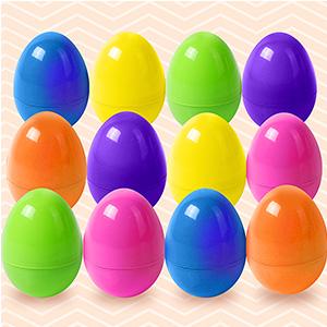 12 Plastic Easter Eggs Filled with Pull-Back Engineering Toys Gift for Easter Egg Hunt, Birthday Party for Kids Over 3 Years Old
