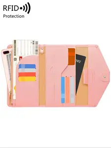 Women's Fashionable Multi Card Slot Credit Card Organizer Card Holder, Casual Minimalist Plain Color RFID Protection Wallet with Rfid Card Slots, Simple All-match Wallet for Daily Life