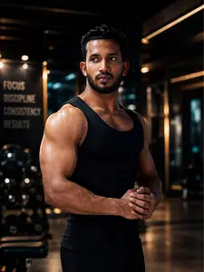 Men’s Premium Tank Top-Beater 95% cotton 5% spandex Ribbed cotton VEST