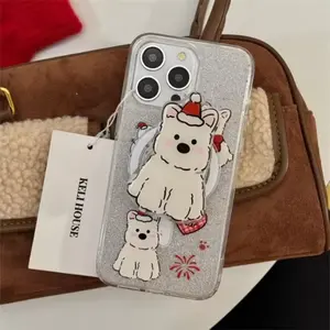 Korea Cute Cartoon Puppy, Cute Bow Puppy Grip, Cute Scarf Puppy Magnetic Holder Grip Tok Griptok Phone Stand Holder Support For iPhone
