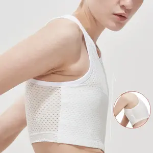 New styleHollow Out Breathable Chest Binder Lesbian FTM Corset Summer Thin Short Vest Underwear Les Tank Shaper Bustier