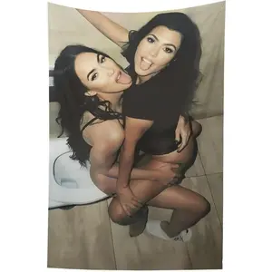 Tapestry  Megan Fox And Kourtney Kardashian Tapestry 40x60 IN for Bedroom Living Room Dorm Home Decor