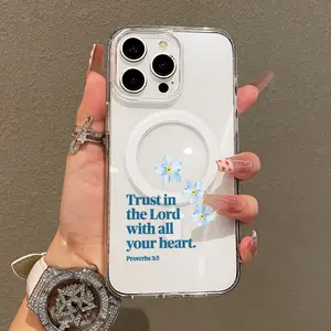 Trendy Magnetic Case for iPhone11/12/13/14/15/16/17/promax, Proverbs Verse Ultra Slim, MagSafe Support, Shockproof | Playful & Fun Style