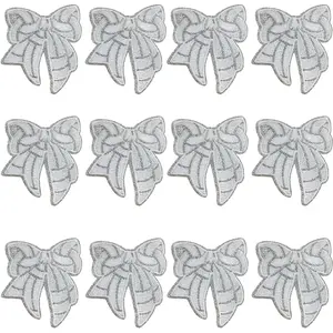 10PCS Iron On Volleyball Patches Embroidery Sports Ball Sequin Bow Fashion Sew On Cute Appliques Accessories for DIY Clothes Hats Projects