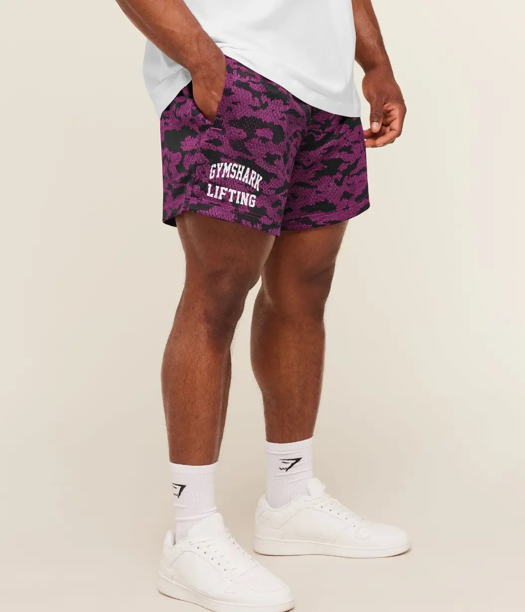 Gymshart Lifting Mesh 5" Shorts, Men's Athletic Gym Training & Workout Shorts