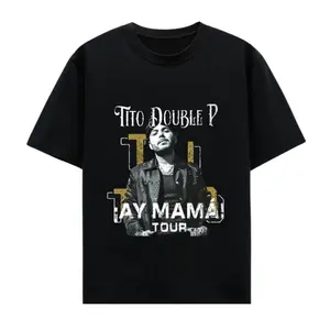 Ay Mama Tito Double P T-Shirt – Mexican Music-Inspired Graphic Tee Casual Classic Cotton Fabric Menswear Unisex T-shirt Fit Medium