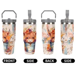 Portable 30oz Stainless Steel Vacuum Insulated Travel Mug with Lid, Perfect Gift for Valentine's Day Christmas Halloween, Hot & Cold Drinks Tumbler