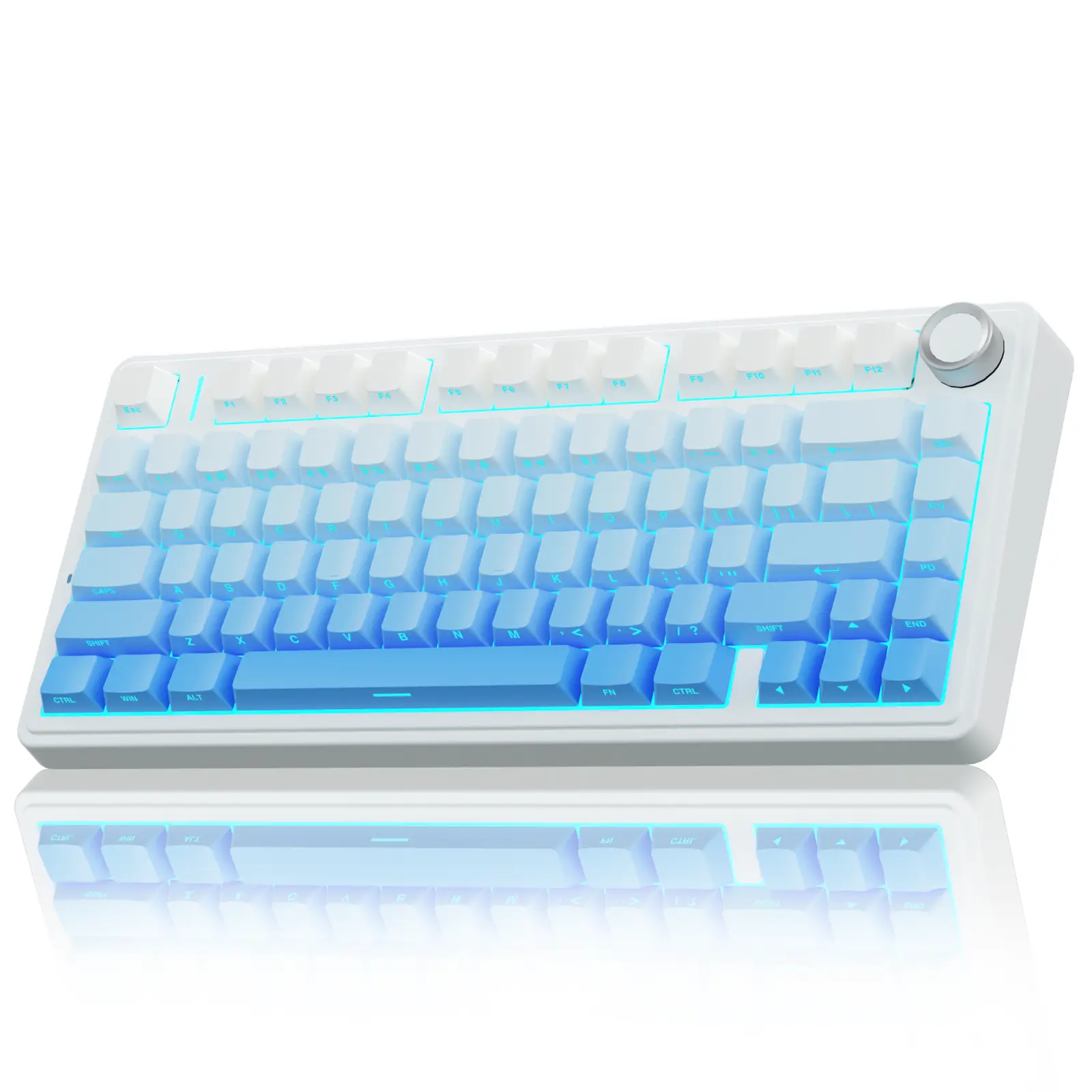 AULA F75 Pro Wireless Gaming Mechanical Keyboard, Knob Control 75% Washer Hot Swappable Custom Keyboard, Tri-Mode Connect RGB Backlight, Pre-lubricate
