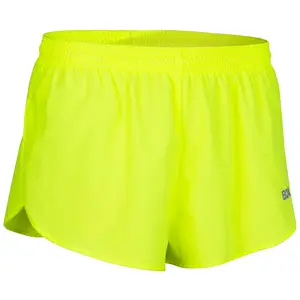 Men's Solid 1" Elite Split Shorts - Neon Yellow