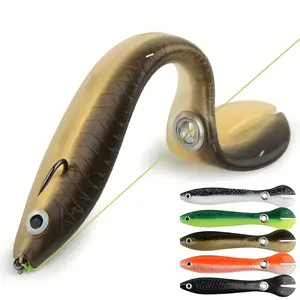 5pcs Bionic Soft Fishing Lures with Sliding Mechanism - Lifelike  10cm / 3.9inch Artificial Bait for Catching More Fish fishing tackle