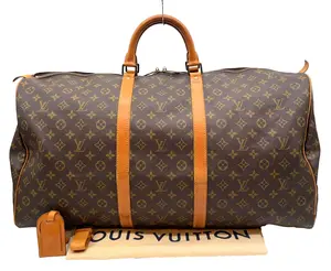Pre-owned Louis Vuitton other Travel Bag Keepall Duffle 60 Brown Canvas 12209795766/007650