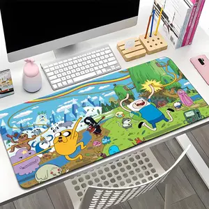Adventure Time Mouse Pad Mousepad HD Printing Computer Gamers Locking Edge Non-slip Mouse Pad XXL90x40cm Keyboard PC Desk Pad