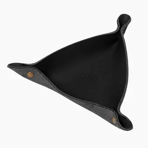 Full Grain Leather Catch All Tray (Black)