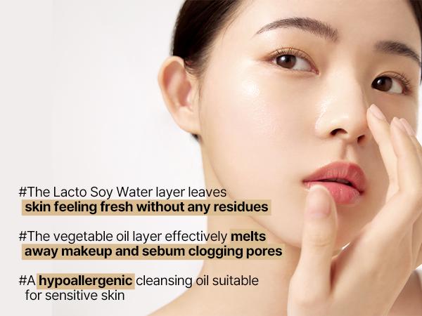 [SOME BY MI] Lacto Soy Sebum & Blackhead Cleansing Oil Makeup Remover 6.76oz, 200ml - Daily Vegan Makeup-Removing Korean Cosmetic Cleanser