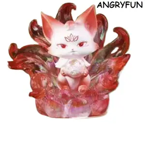 ANGRYFUN Shanhai Fox Destiny Blind Box Figurine, Nine-Tailed Fox Spirit Collectible, Mythical Fox Beast Designer Toy, Cute Desk Decoration, Birthday Gift for Women outdoorfun