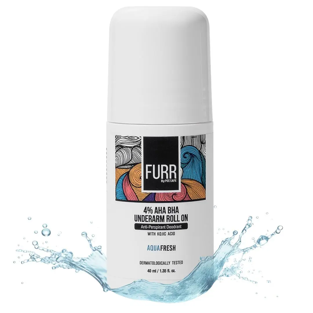 4% AHA BHA Underarm Roll On | 40ml | Aqua Fresh Fragrance | Dermatologically Tested | Antiperspirant