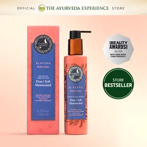 Blavana Body Lotion 185g - Moisturizes Softens Firms Dry Aging Crepey Skin with Black Gram Almond Oil & Sesame Seed Oil
