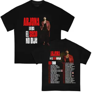 Ricardo Arjona Lo Que El Seco No Dijo 2026 USA Tour T-Shirt – Latin Music Bold Graphic Tee, Artist Portrait Front & Tour Dates Back Print Streetwear Shirt, Unisex Soft Cotton Fan Merch