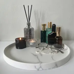 Marble Silicone Tray - Elegant Display for Perfume, Candles & Home Decor (S/M/L) Minimalist