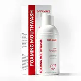 COOLMAKE Zinc Gluconate Foaming Mouthwash - Alcohol-Free, No-Rinse, Sugar-Free, pH-Balanced Portable Mousse for Gum Strength, Reducing Bleeding & Daily Oral Care,familyfun