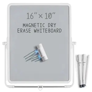 16x10 Inch Magnetic Dry Erase Board, Desktop & Wall Mount Whiteboard with Nano Surface, Ideal for Office Home School Drawing Teaching, Perfect Christmas Birthday Gift for Students Teachers