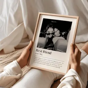 Personalized Best Friend Definition Print Poster – Custom Wall Art, Best Friend Gift, Photo Gift Print, Birthday Gift for Best Friend