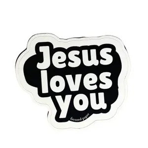 Jesus Loves You laptop sticker