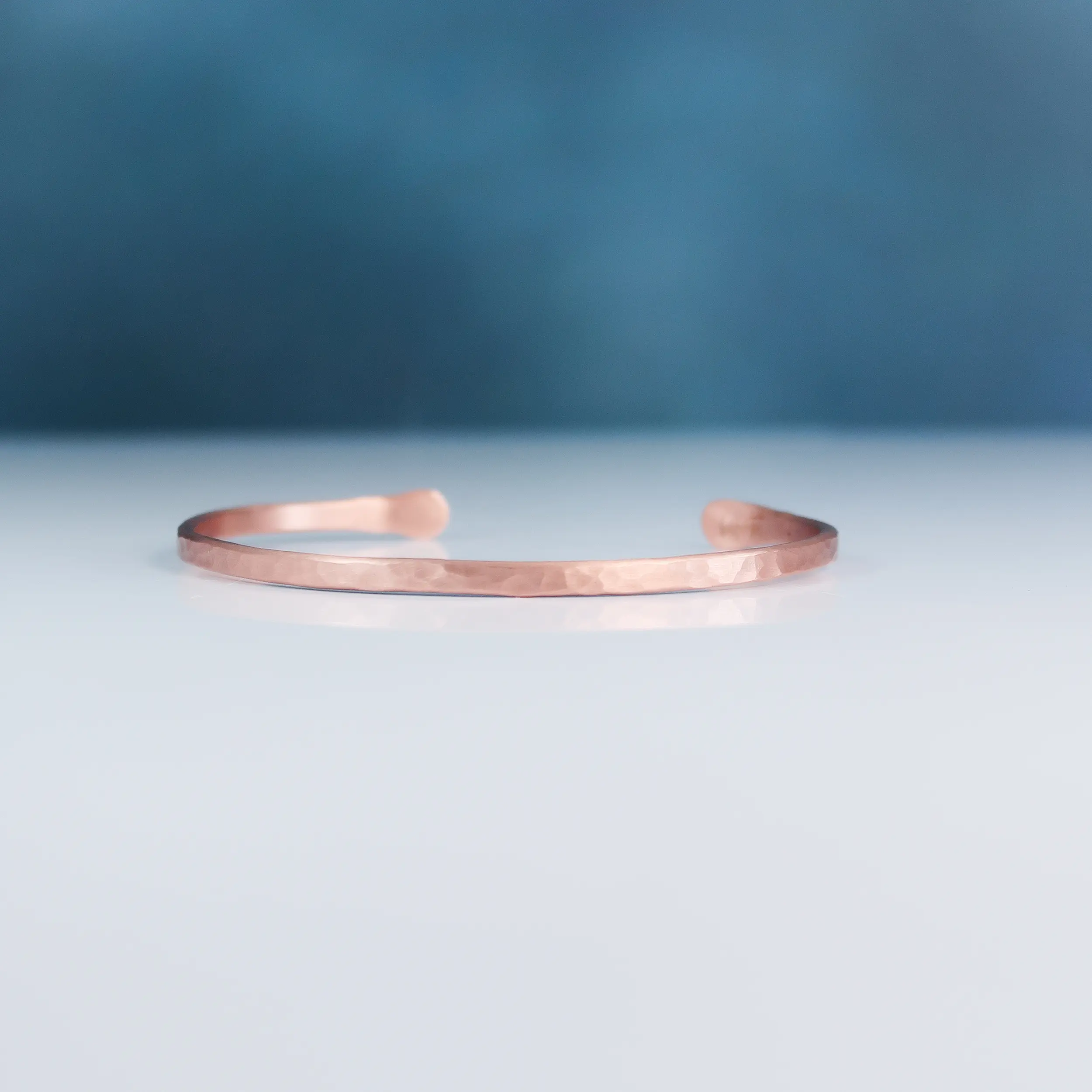 Copper Hammered Cuff Bracelet