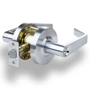 TELL LC2686 Cortland (CLT) Standard Duty Cylindrical Leverset Door Lock, Brushed Chrome (US26D), 2-3/4" Backset, Grade 2 Storeroom Lever, Door Hardware, Door Locks