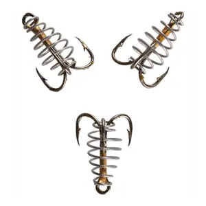 Magic Bait #4 Dough Treble Fishing Hooks with Spring, 3-Pack – Strong Hold for Catfish, Carp, Liver & Punch Baits – Rust-Resistant & Durable Design